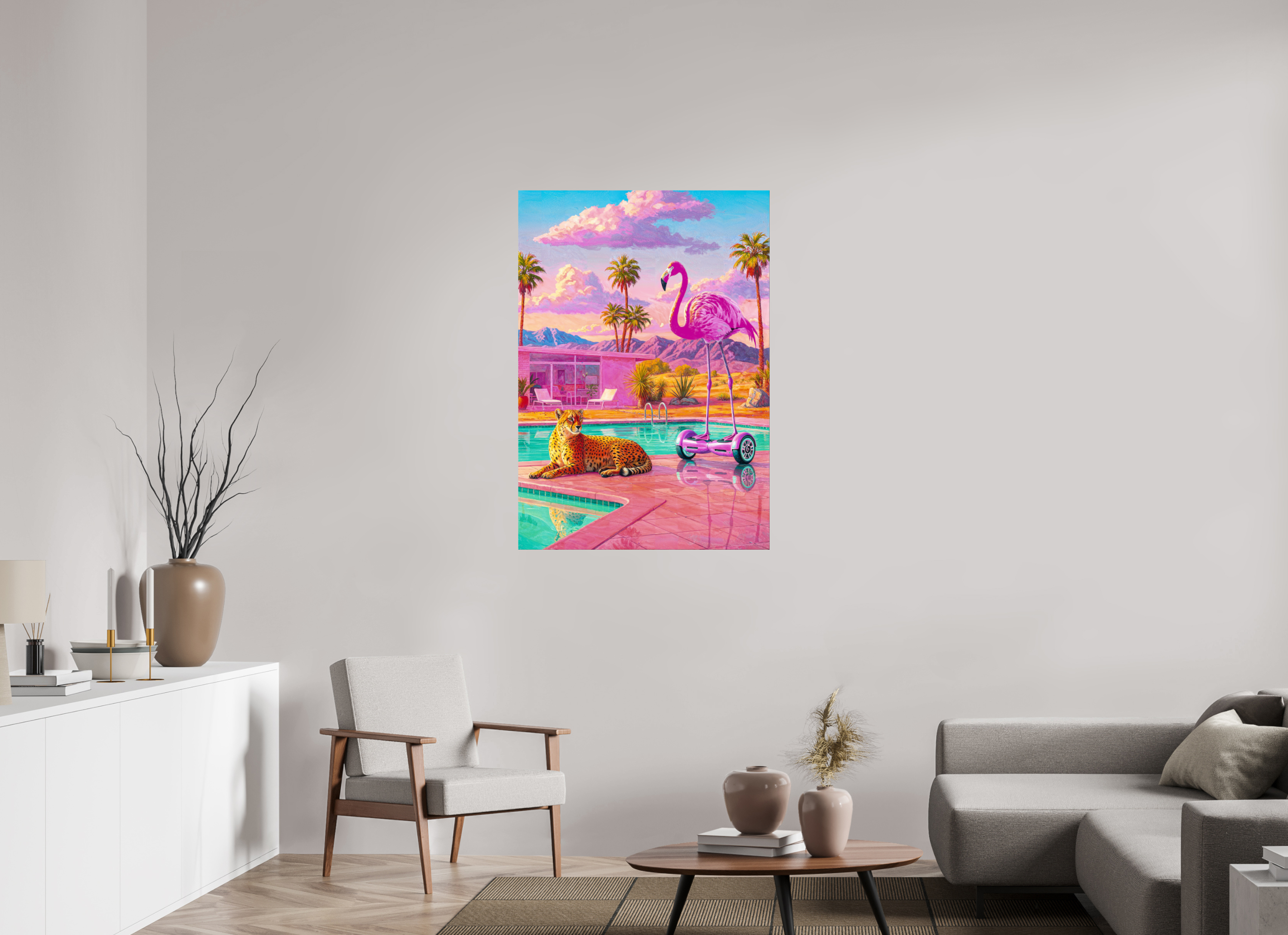 Palm Springs Daybreak: Cheetah & the Flamingo Glider