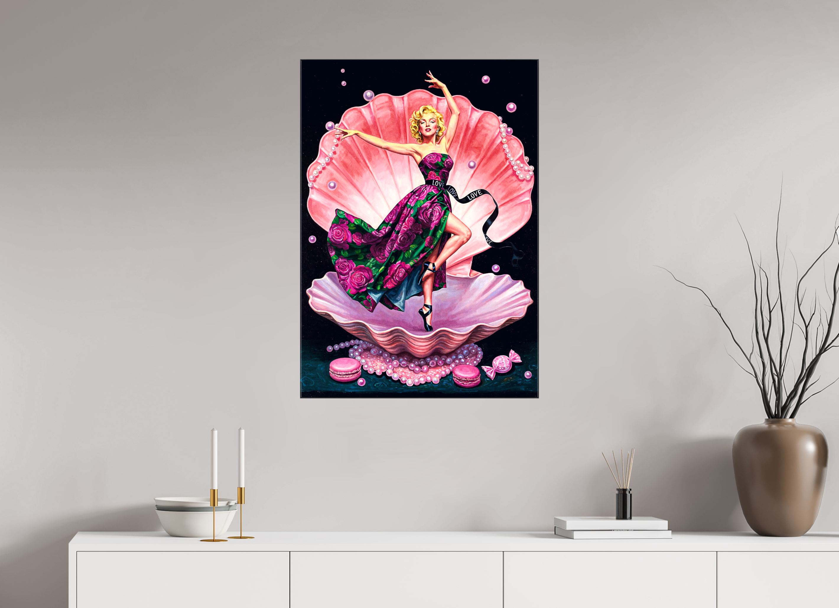Venus in Velvet Roses