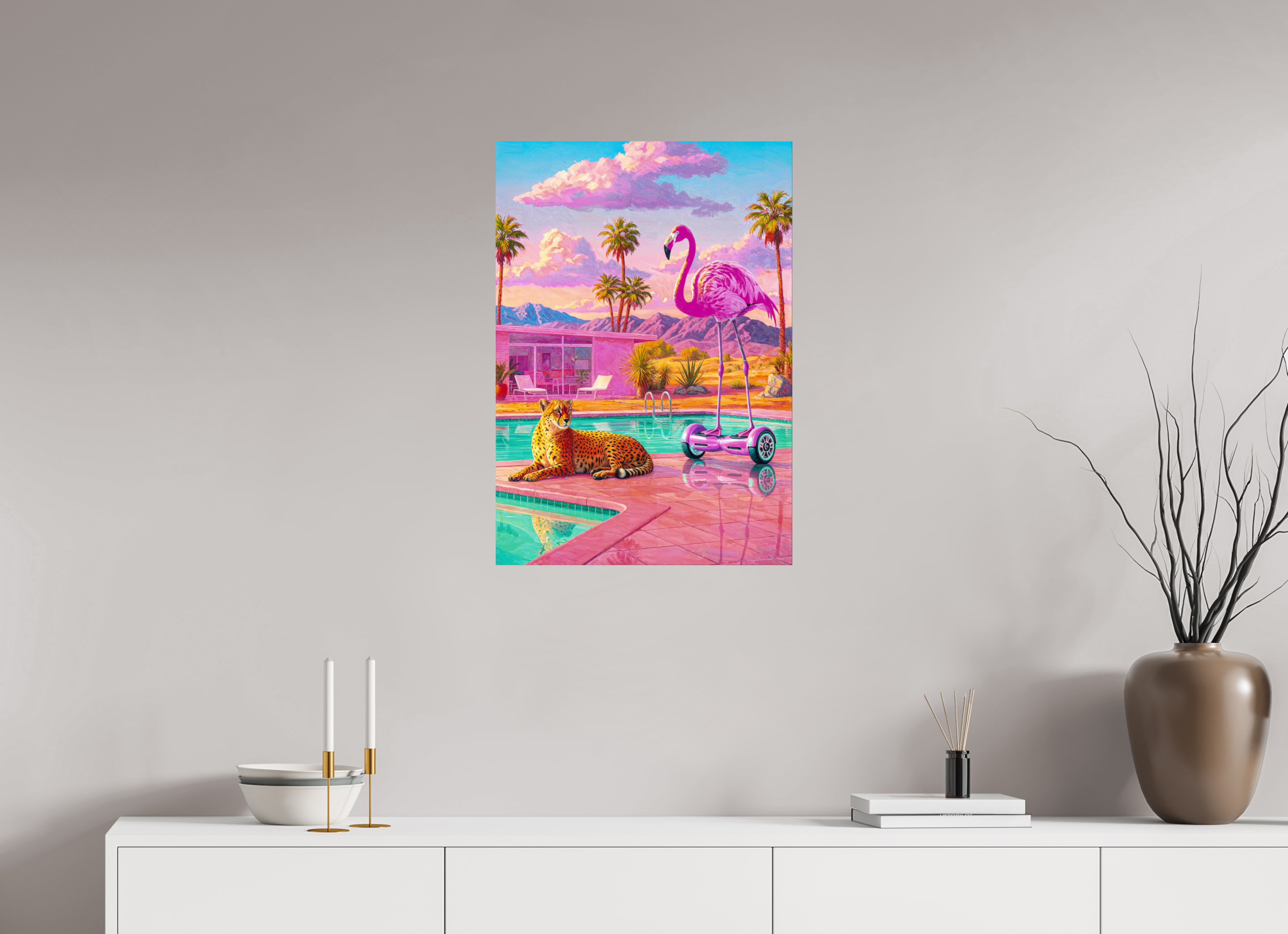 Palm Springs Daybreak: Cheetah & the Flamingo Glider