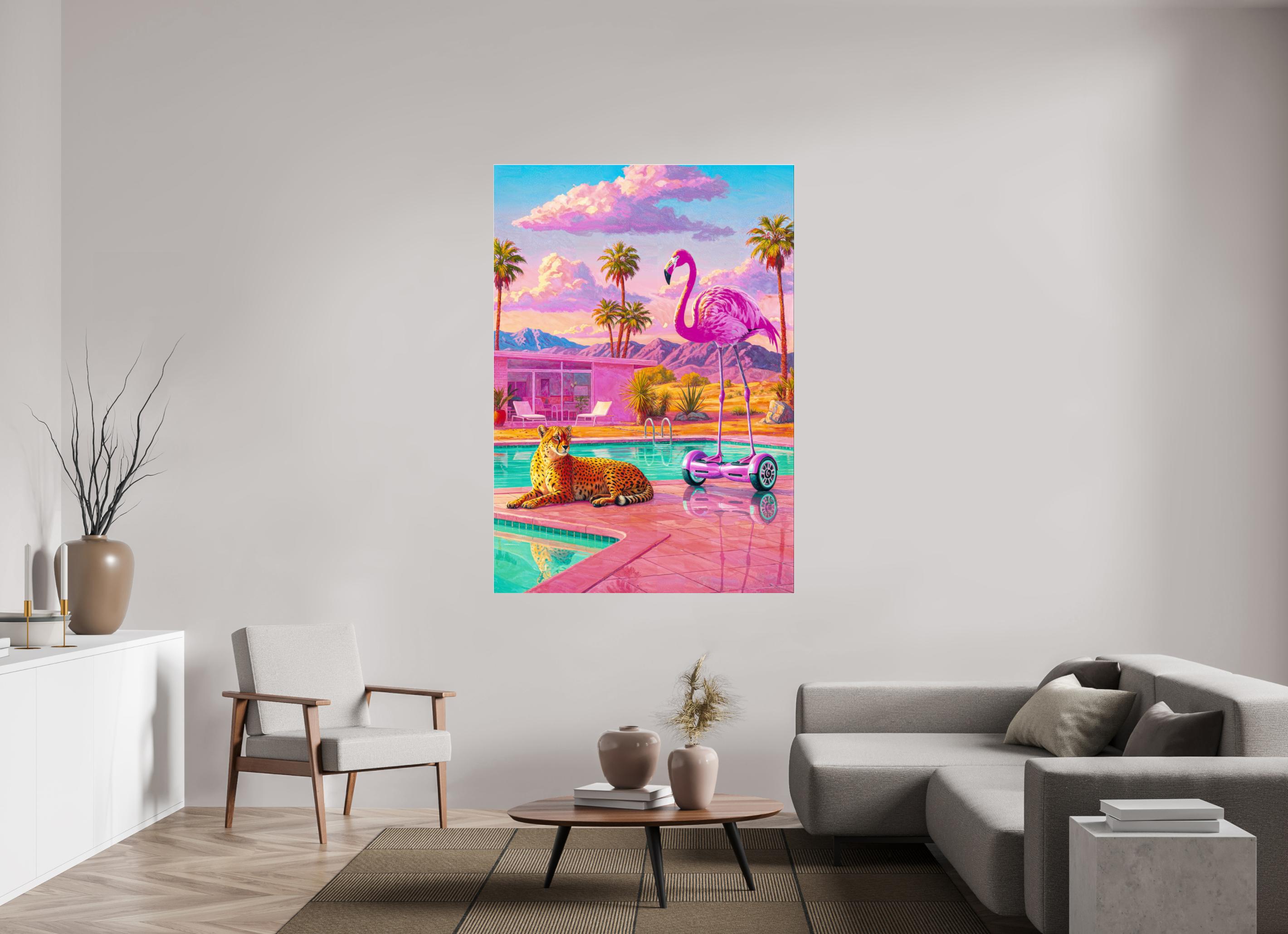Palm Springs Daybreak: Cheetah & the Flamingo Glider