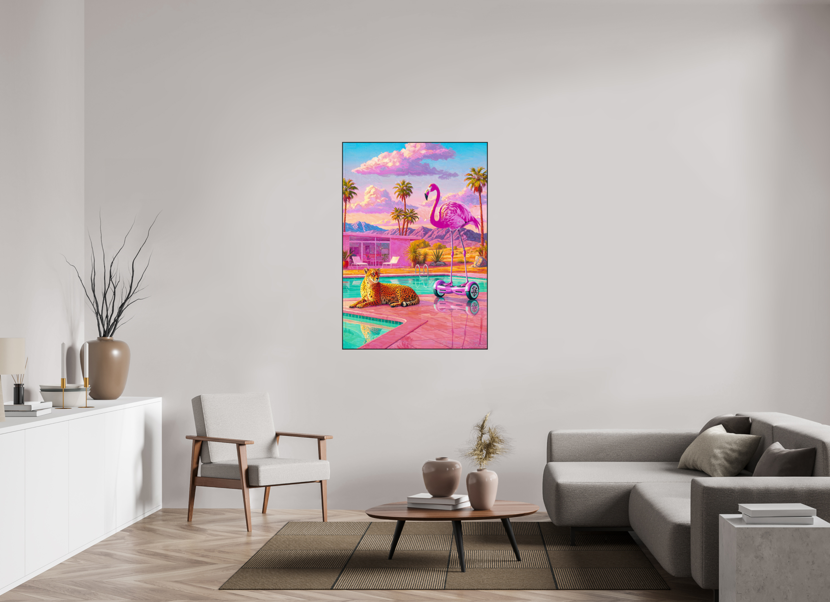 Palm Springs Daybreak: Cheetah & the Flamingo Glider