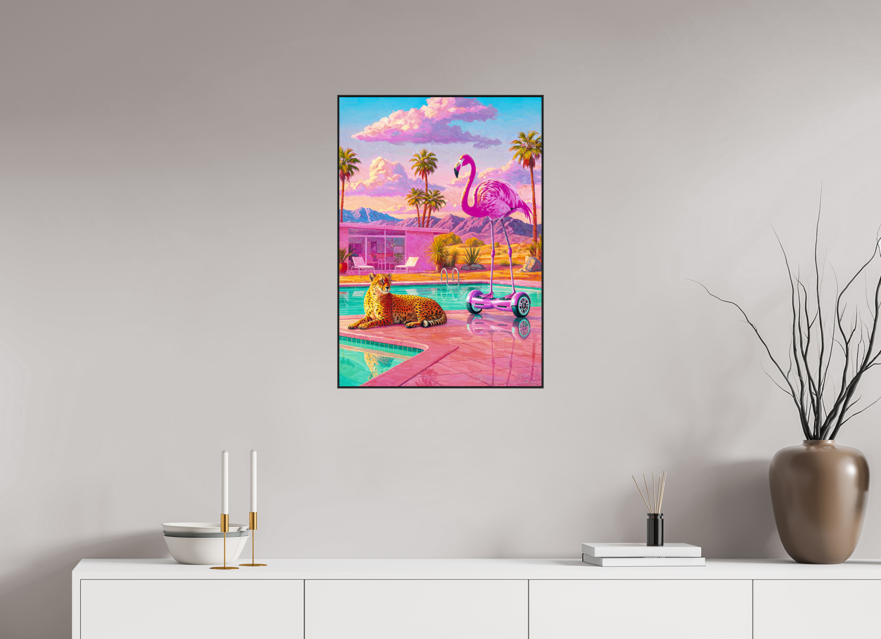 Palm Springs Daybreak: Cheetah & the Flamingo Glider