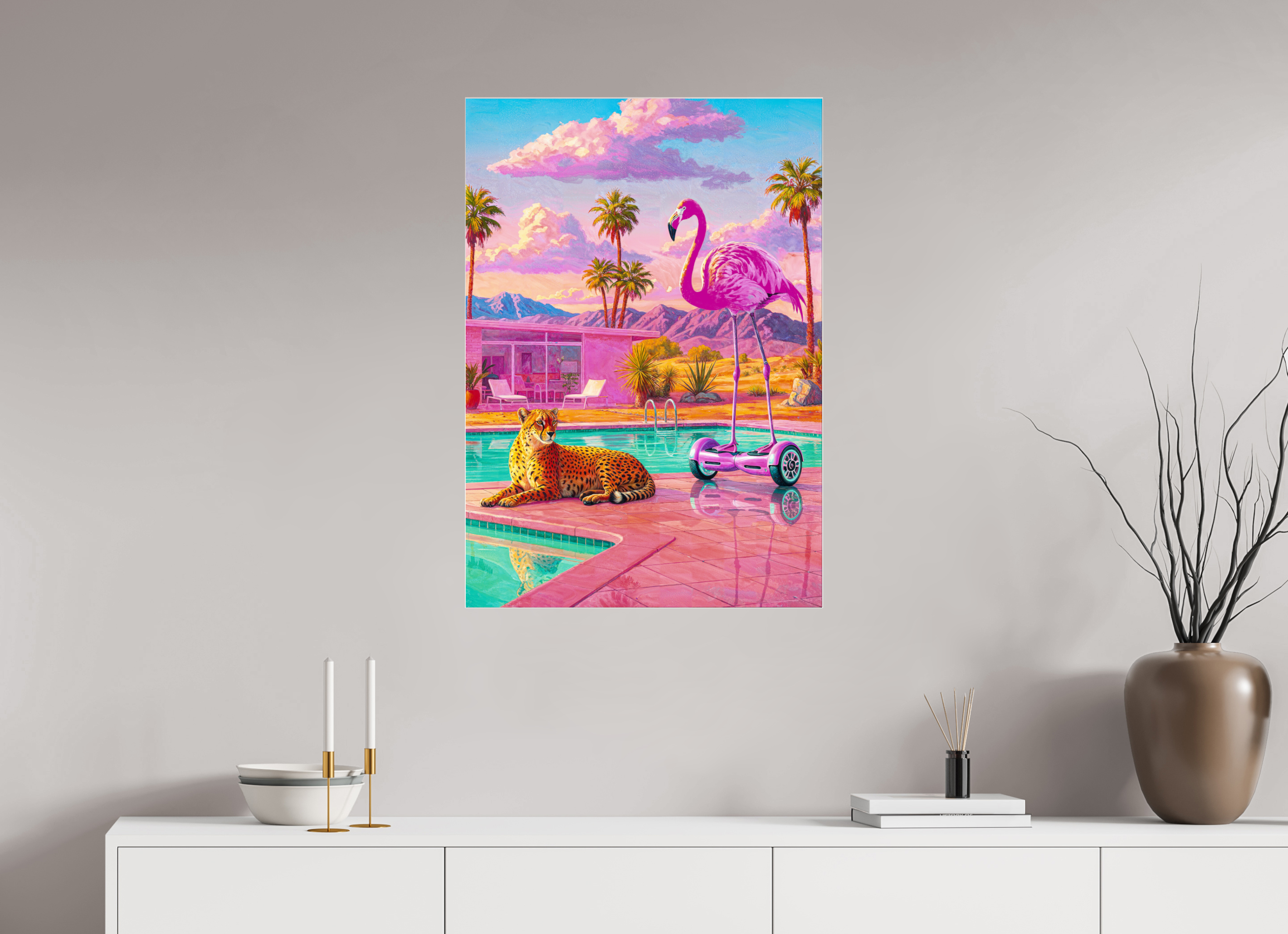 Palm Springs Daybreak: Cheetah & the Flamingo Glider