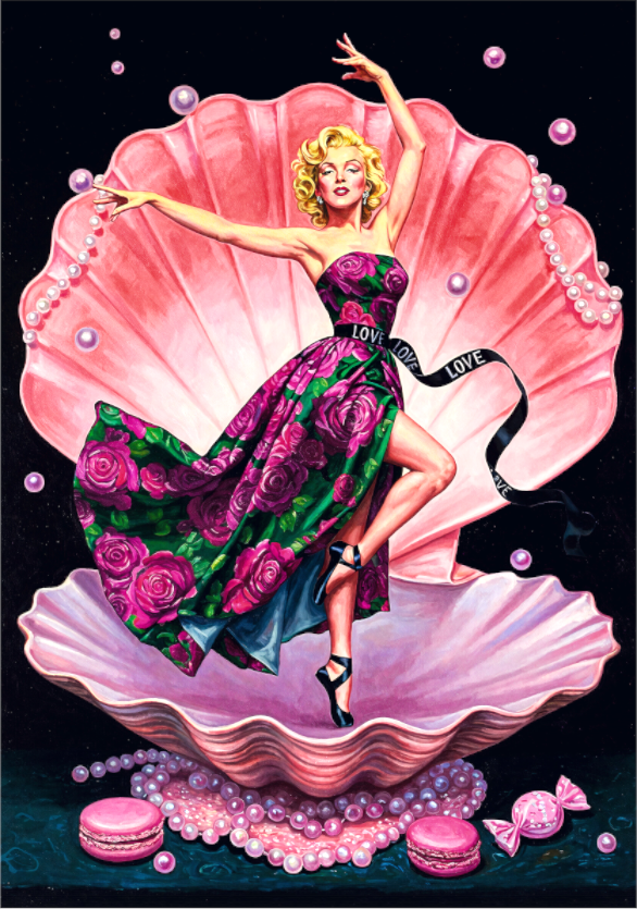 Venus in Velvet Roses