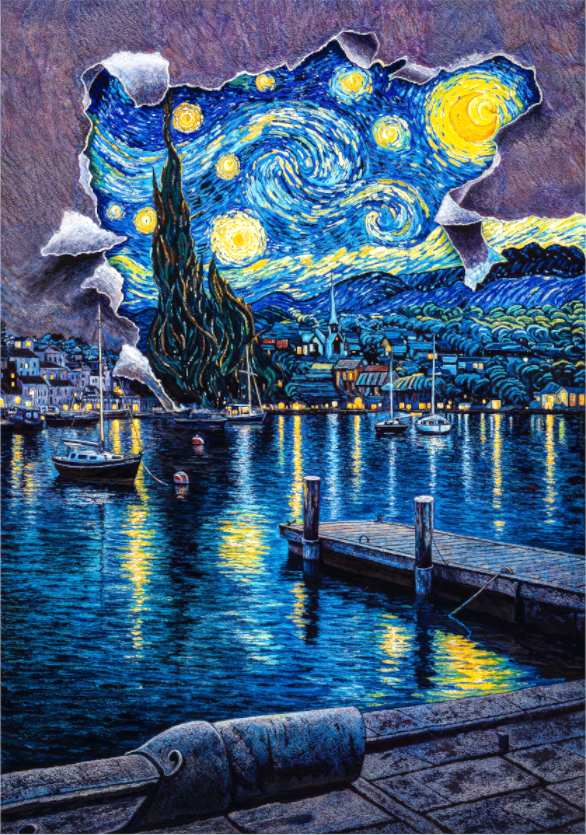 Midnight Rhapsody  Van Gogh Afloat