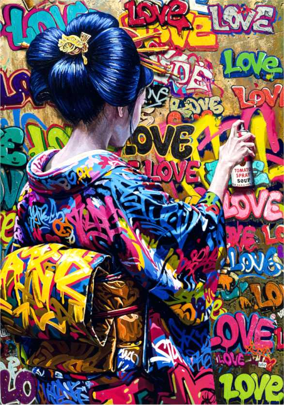 The Writing on Her Kimono