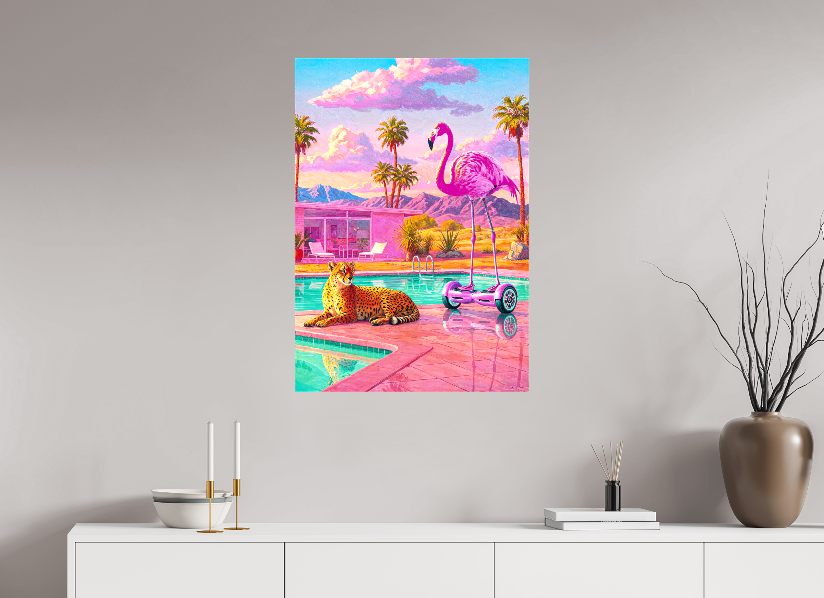 Palm Springs Daybreak: Cheetah & the Flamingo Glider